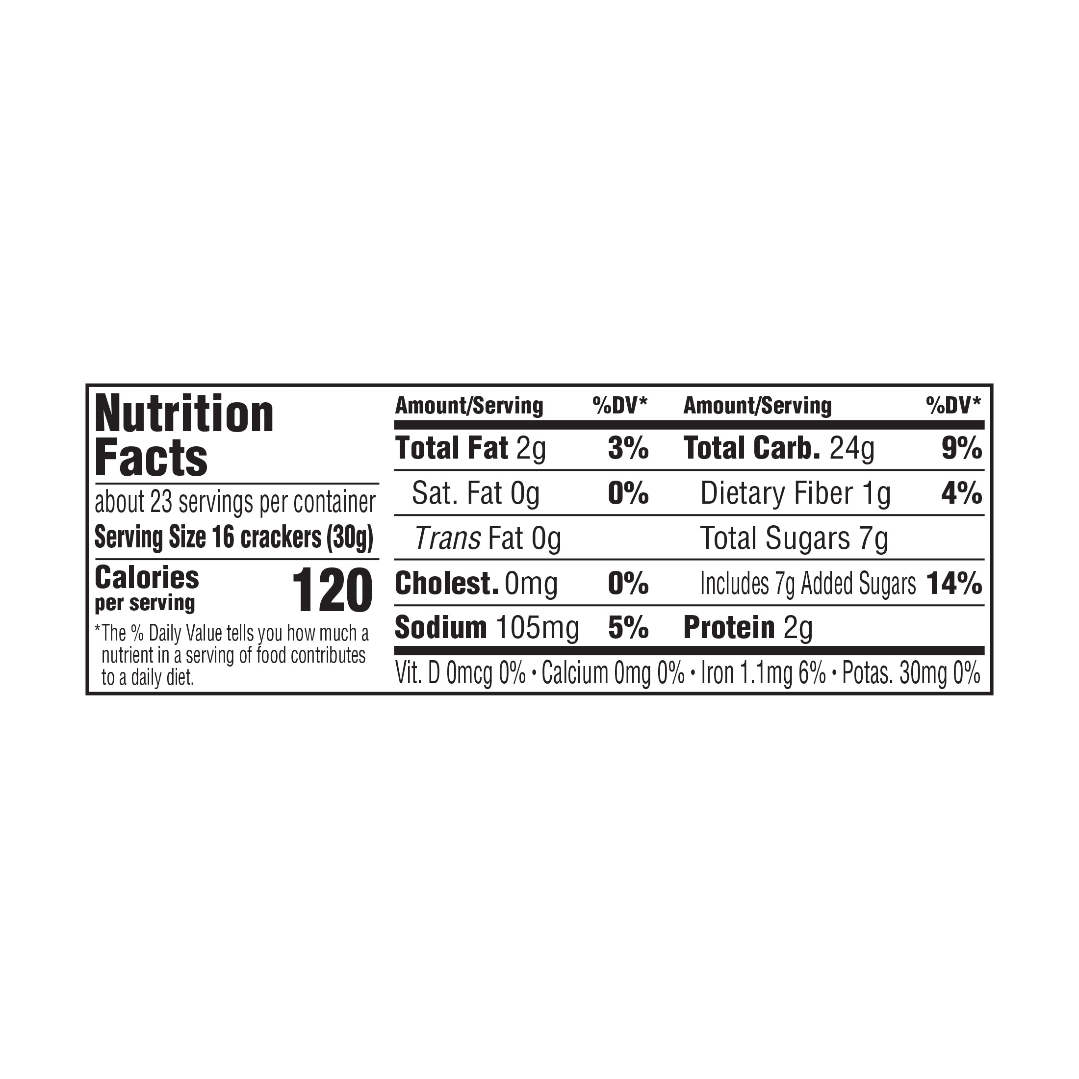 Stauffer's Animal Crackers Original 24oz Bear Jug nutritional facts