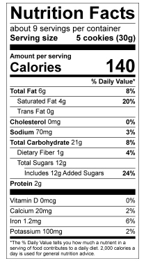 Stauffer's Stars Dark Fudge 10oz Box nutritional facts