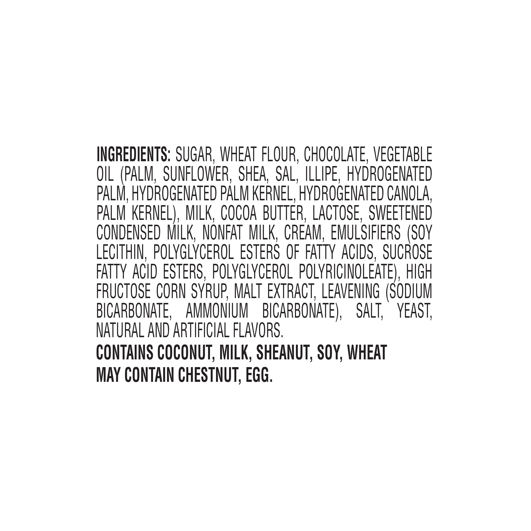 Meiji Chocorooms 5oz Pouch nutritional facts