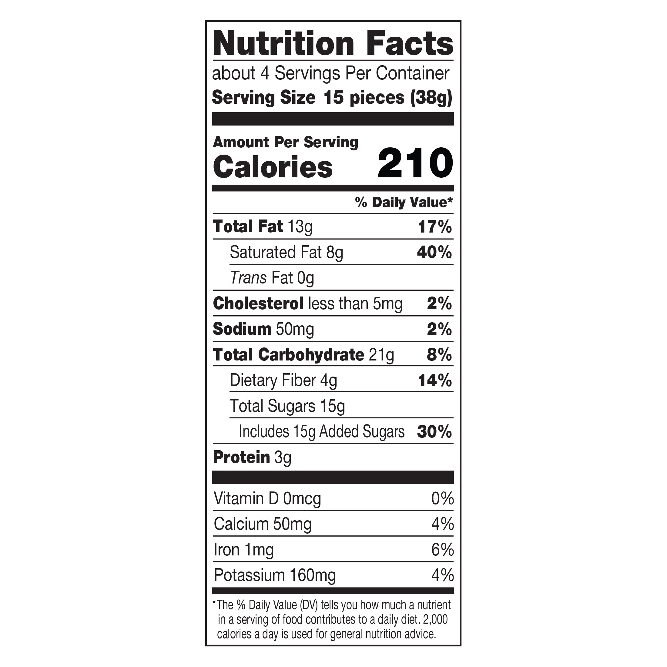Meiji Chocorooms 5oz Pouch nutritional facts