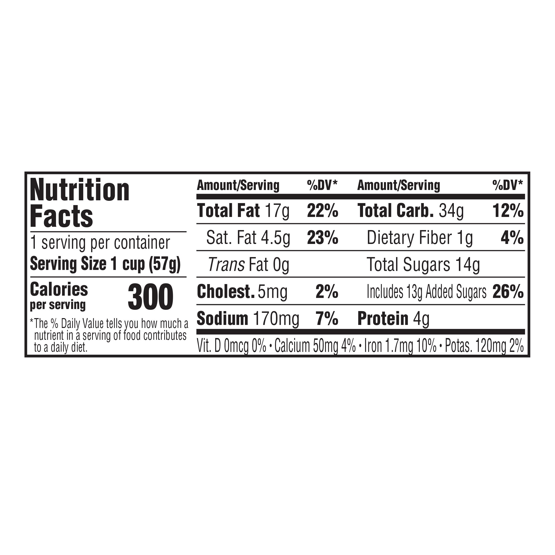 Meiji Yan Yan Chocolate 2oz Cup nutritional facts