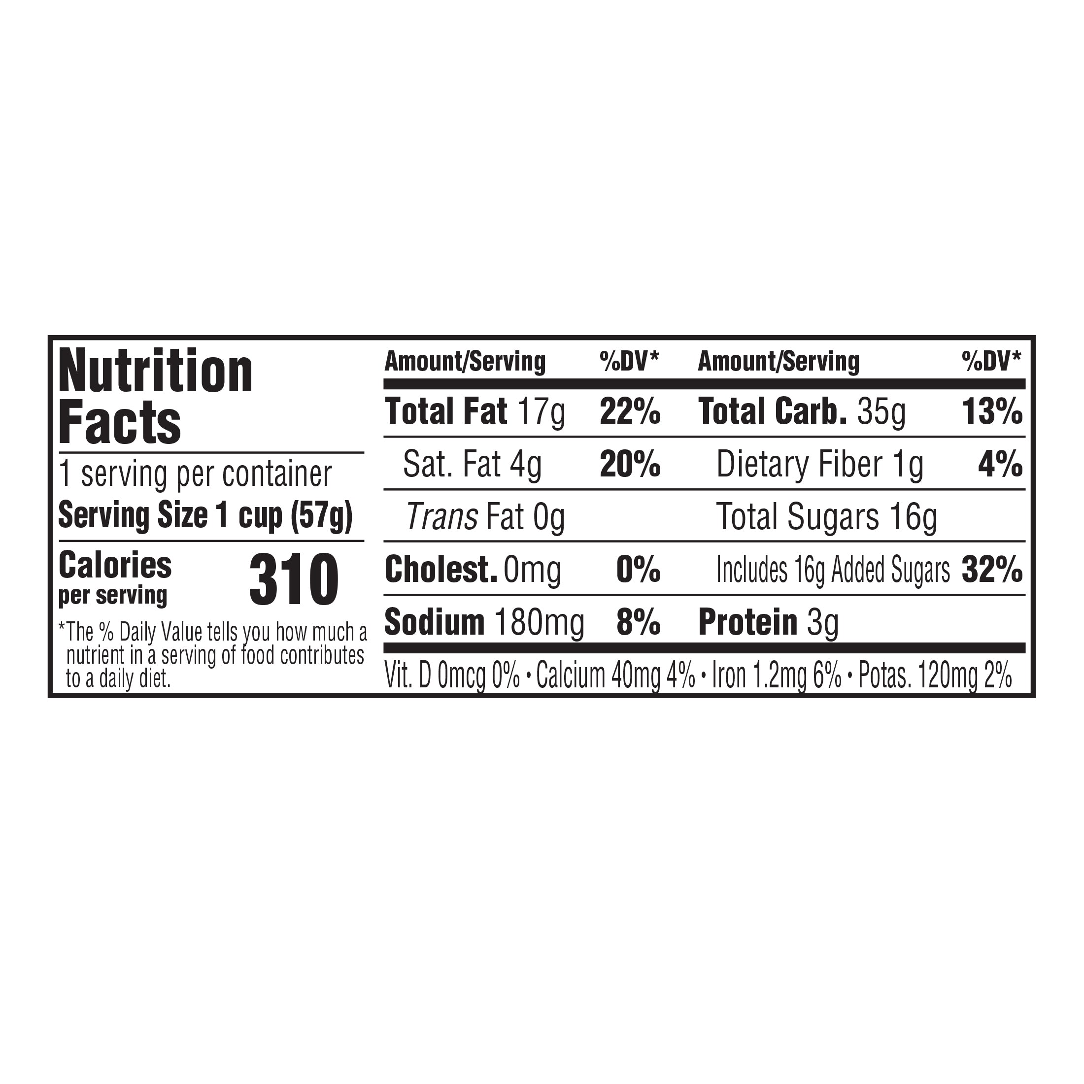 Meiji Yan Yan Strawberry 2oz Cup nutritional facts