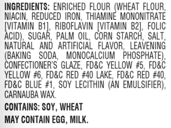 Stauffer's Shortbread Cookies 10oz Bag nutritional facts