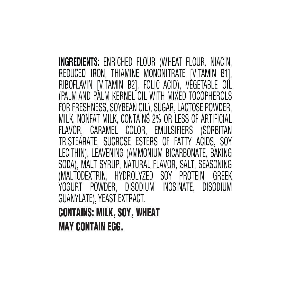 Meiji Hello Panda Vanilla 2.2oz Bag nutritional facts