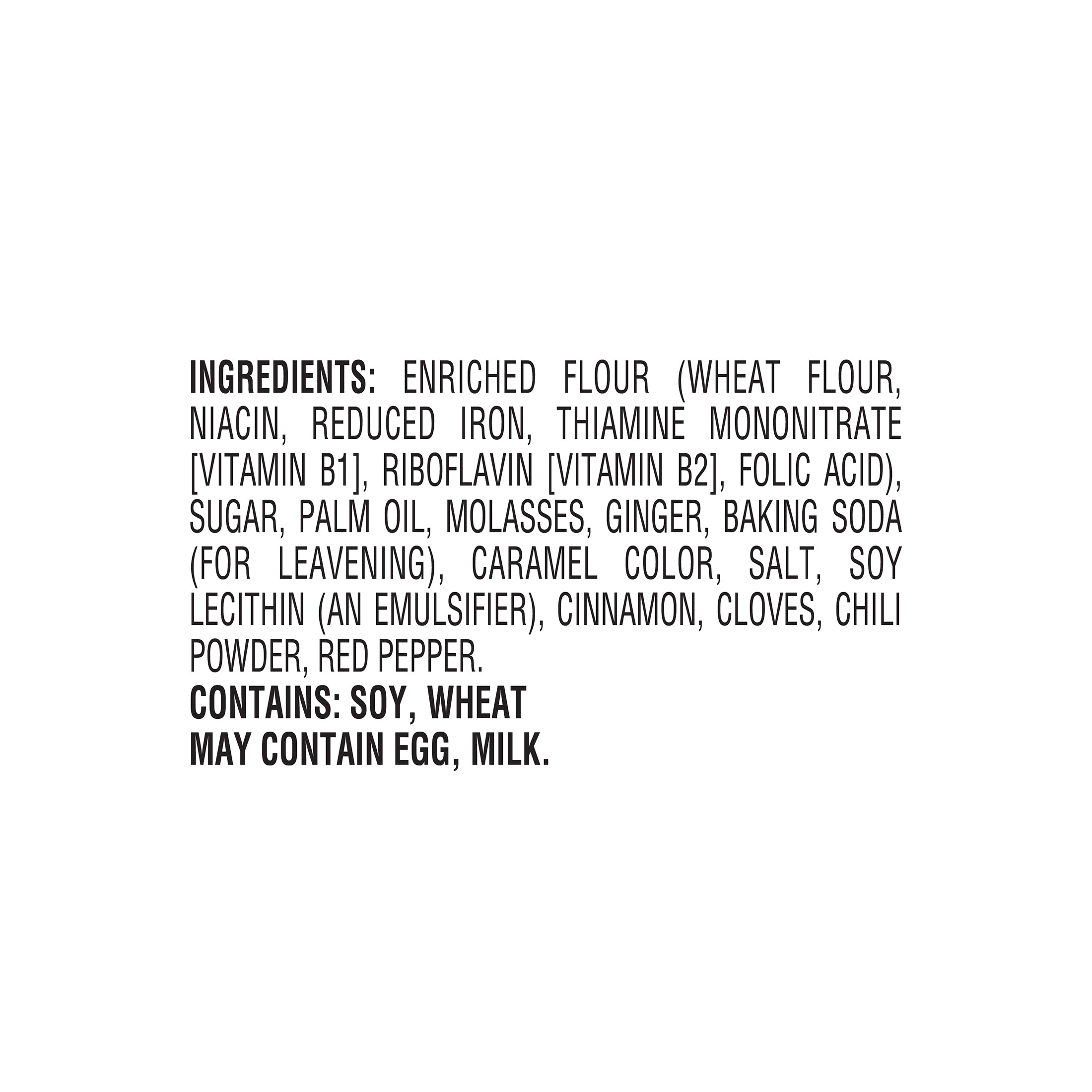 Stauffer's SNAPS Ginger 14oz Bag nutritional facts