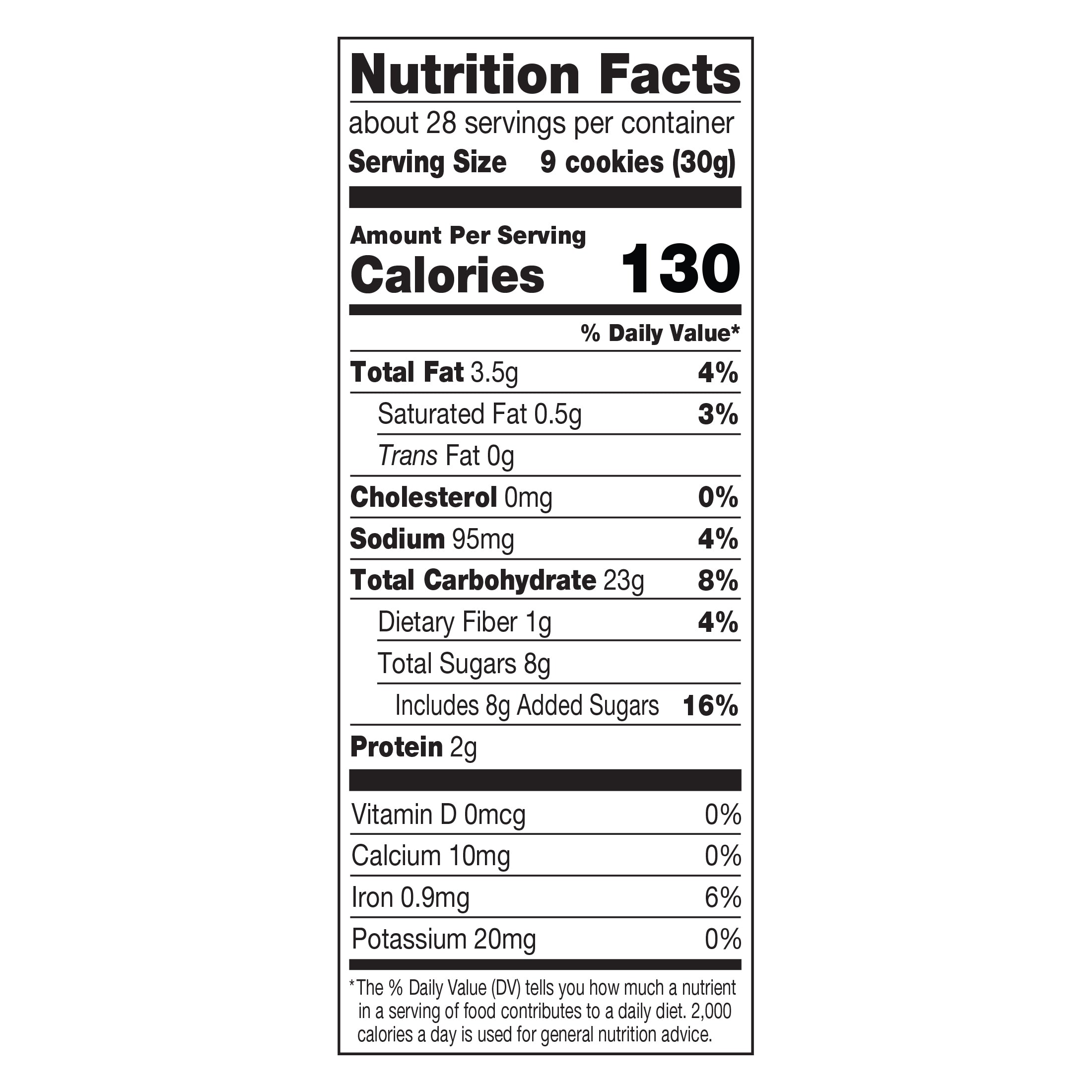 Stauffer's Animal Cookies, Iced 30oz nutritional facts