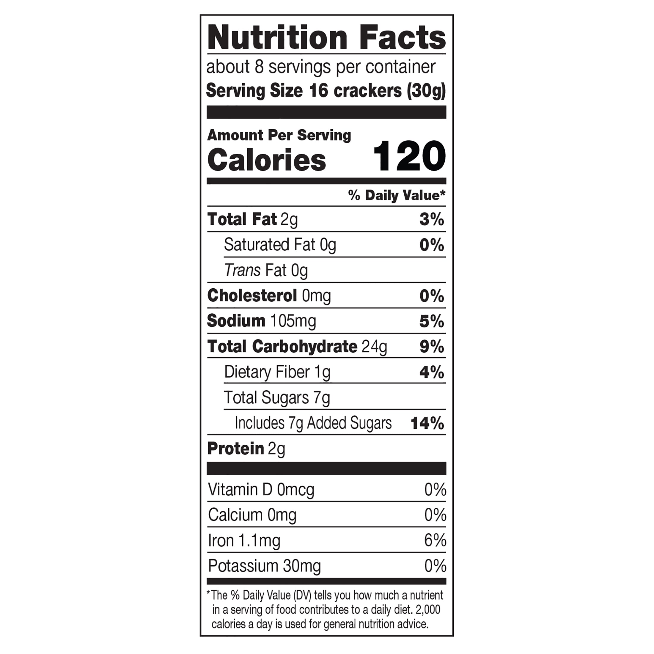 Stauffer's Animal Crackers Original 8oz Bag nutritional facts