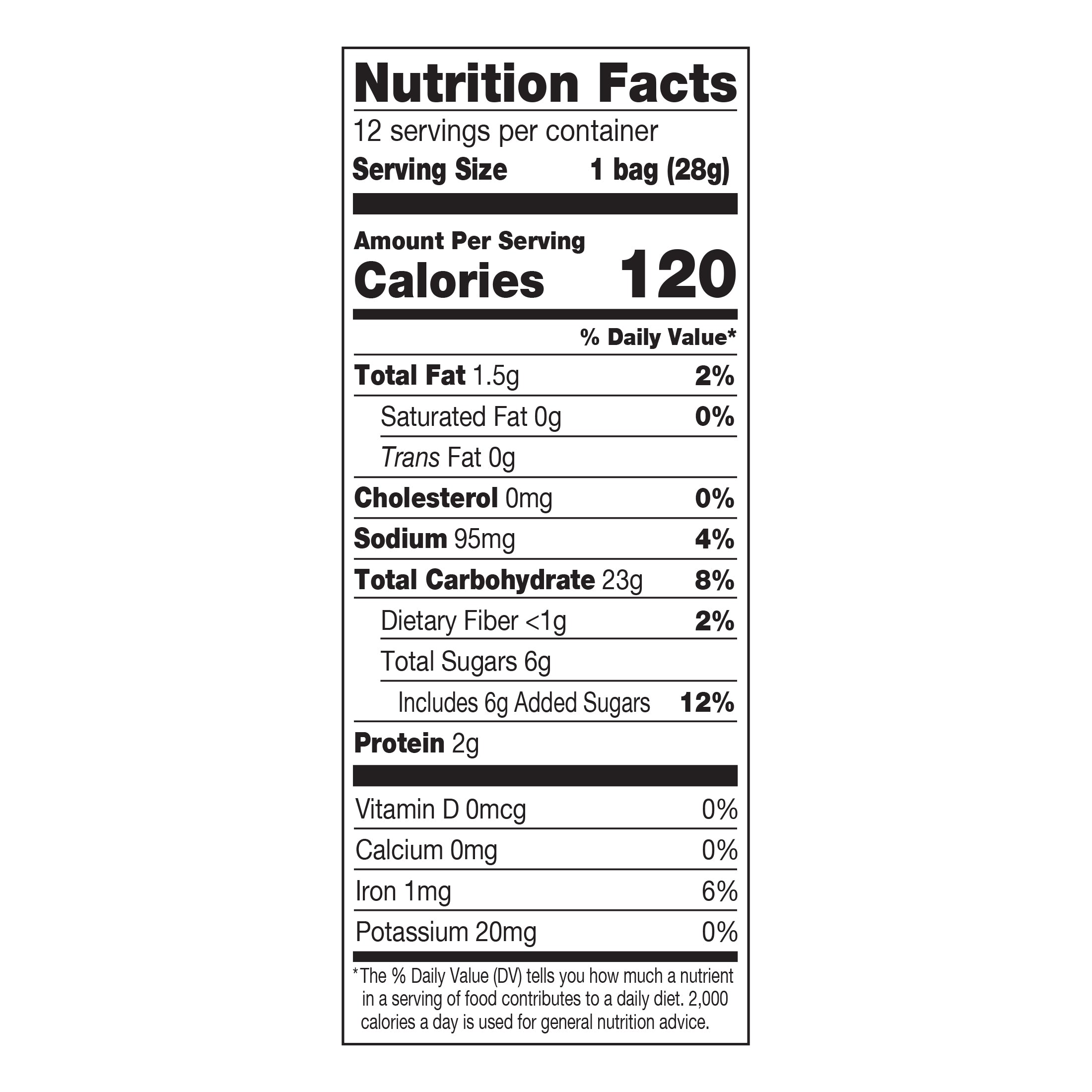 Stauffer's Simply Animals Original Crackers, 12pk 1oz Multipack nutritional facts