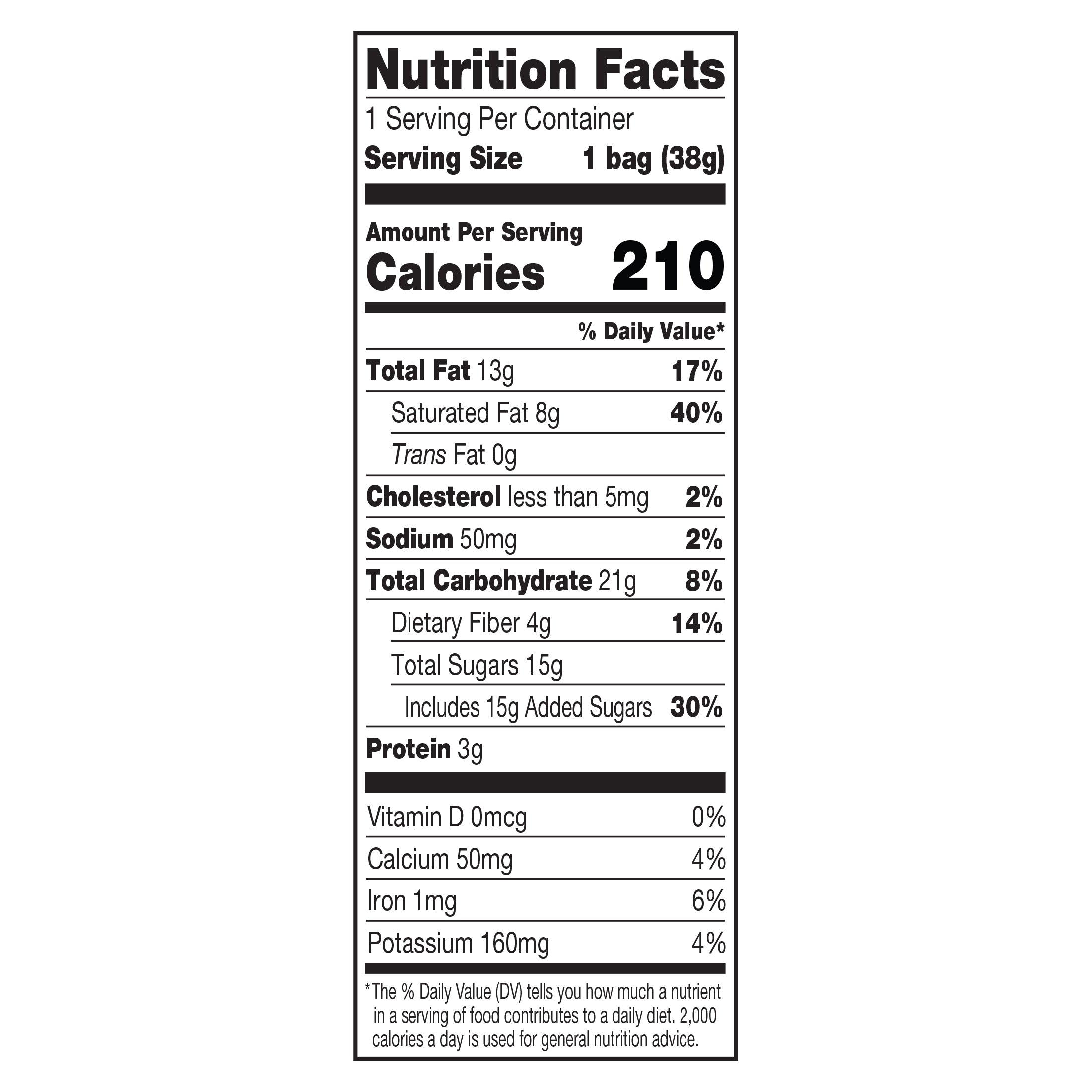Meiji Chocorooms 1.34oz Bag nutritional facts