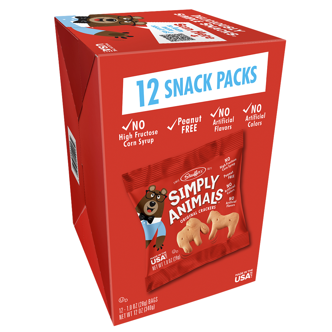 Stauffer's Simply Animals Original Crackers, 12pk 1oz Multipack